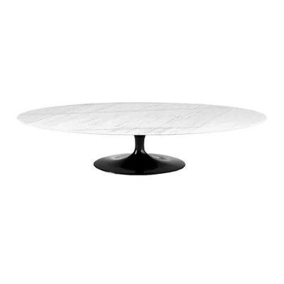 Mesa Saarinen Oval Centro Espirito Santo 135x90cm - Base Preta