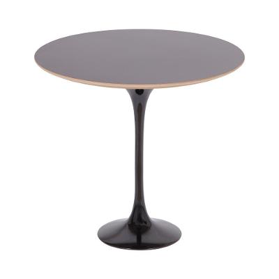 Mesa Saarinen Lateral Fórmica Preta 51cm - Base Preta