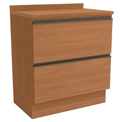 Balcao Com Tampo 80 Cm 2 Gavetas Mdp Maxxi G755 Kappesberg Canela