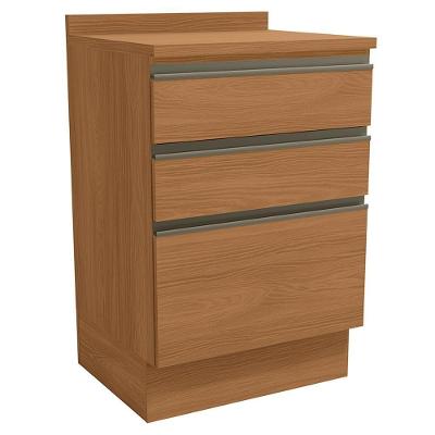 Balcao Com Tampo 3 Gavetas 60 Cm Maxxi G743 Kappesberg Canela