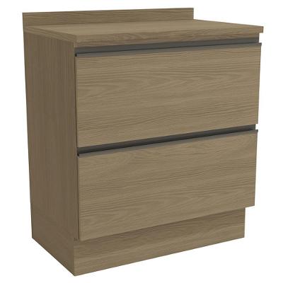 Balcao Com Tampo 80 Cm 2 Gavetas Mdp Maxxi G755 Kappesberg Nogal