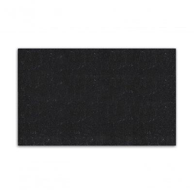 Tapete Carpete Simples Aveludado 2,00x2,50 Borda Sem Costura Preto Mescla