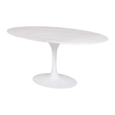 Mesa Saarinen Oval Espirito Santo 120x80cm - Base Branca