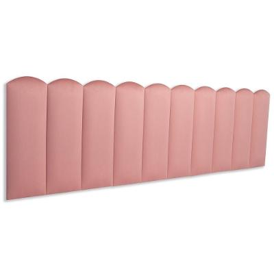 Cabeceira King Kit 10 Placas Modelo Nuvem - Suede Rosê