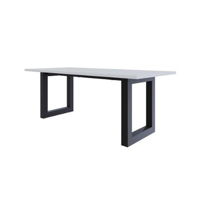 Mesa De Jantar Bronx R 200x90x77cm Brmj9200r Branco Tx - Est.preta Branco Tx/est.preta