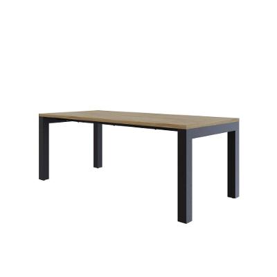 Mesa De Jantar Bronx U 200x90x77cm Brmj9200u Vermont Oak - Est.preta Vermont Oak/est.preta