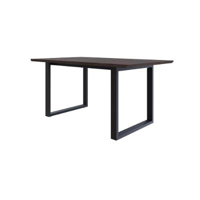 Mesa De Jantar Queens Rg2 160x90x77cm Qemj9160rg2 Terracota - Est.preta Terracota/est.preta