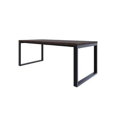 Mesa De Jantar Queens 200x90x77cm Qemj9200 Terracota - Est.preta Terracota/est.preta