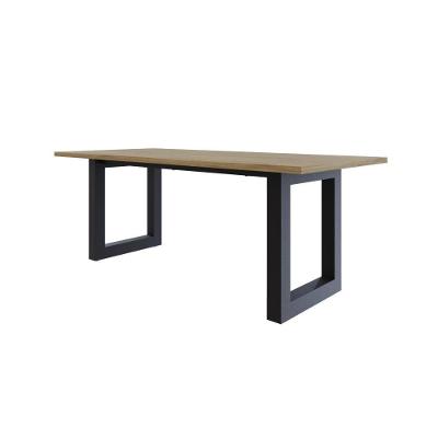 Mesa De Jantar Bronx R 200x90x77cm Brmj9200r Vermont Oak - Est.preta Vermont Oak/est.preta