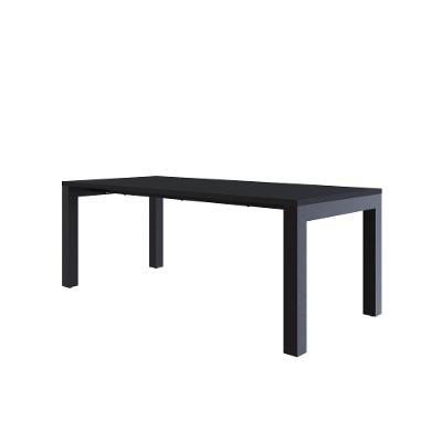 Mesa De Jantar Bronx U 200x90x77cm Brmj9200u Preto Tx - Est.preta Preto Tx/est.preta