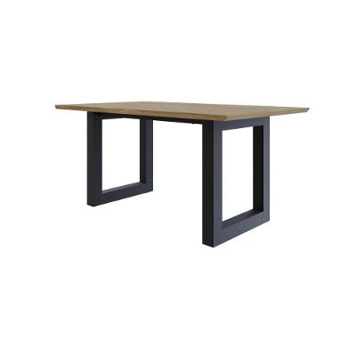 Mesa De Jantar Bronx Rg2 160x90x77cm Brmj9160rg2 Vermont Oak - Est.preta Vermont Oak/est.preta