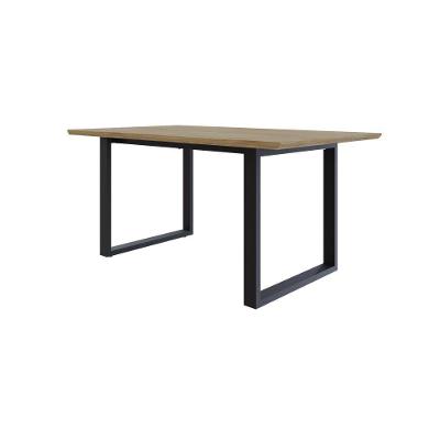 Mesa De Jantar Queens Rg2 160x90x77cm Qemj9160rg2 Vermont Oak - Est.preta Vermont Oak/est.preta