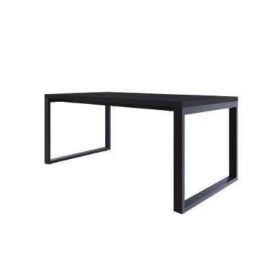 Mesa De Jantar Queens 180x90x77cm Qemj9180 Preto Tx - Est.preta Preto Tx/est.preta