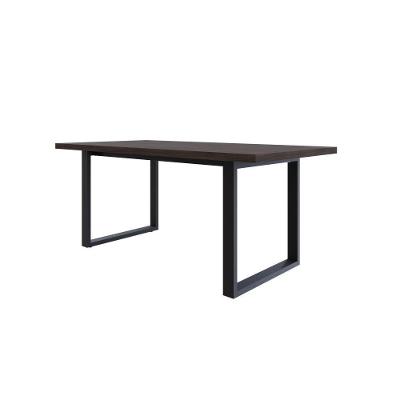 Mesa De Jantar Queens R 180x90x77cm Qemj9180r Terracota - Est.preta Terracota/est.preta