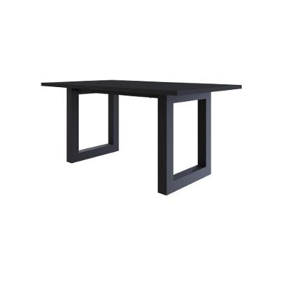 Mesa De Jantar Bronx R 160x90x77cm Brmj9160r Preto Tx - Est.preta Preto Tx/est.preta