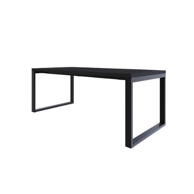 Mesa De Jantar Queens 200x90x77cm Qemj9200 Preto Tx - Est.preta Preto Tx/est.preta