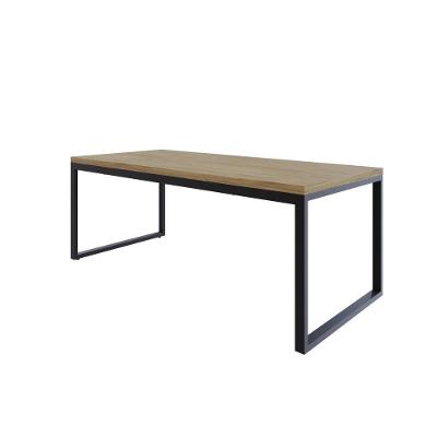 Mesa De Jantar Yon 200 X 90 X 76 Cm Vermont Oak/est.preta Vermont Oak/est.preta