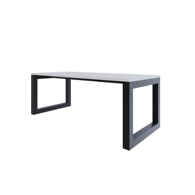 Mesa De Jantar Bronx 200x90x77cm Brmj9200 Branco Tx - Est.preta Branco Tx/est.preta