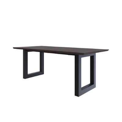 Mesa De Jantar Bronx Rg2 200x90x77cm Brmj9200rg2 Terracota - Est.preta Terracota/est.preta