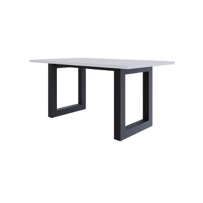 Mesa De Jantar Bronx R 160x90x77cm Brmj9160r Branco Tx - Est.preta Branco Tx/est.preta