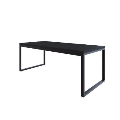 Mesa De Jantar Yon 200 X 90 X 76 Cm Preto Tx/est.preta Preto Tx/est.preta