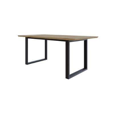 Mesa De Jantar Queens Rg2 180x90x77cm Qemj9180rg2 Vermont Oak - Est.preta Vermont Oak/est.preta