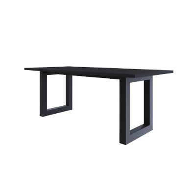 Mesa De Jantar Bronx R 200x90x77cm Brmj9200r Preto Tx - Est.preta Preto Tx/est.preta