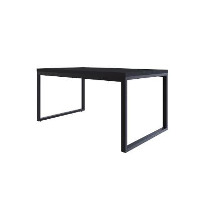 Mesa De Jantar Yon 160 X 90 X 76 Cm Preto Tx/est.preta Preto Tx/est.preta