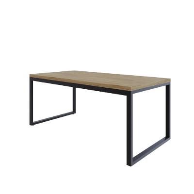 Mesa De Jantar Yon 180 X 90 X 76 Cm Vermont Oak/est.preta Vermont Oak/est.preta