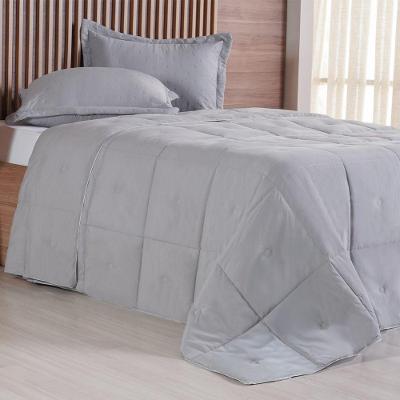Edredom Casal Toque De Plumas 260 Fios New 180x220cm Platina