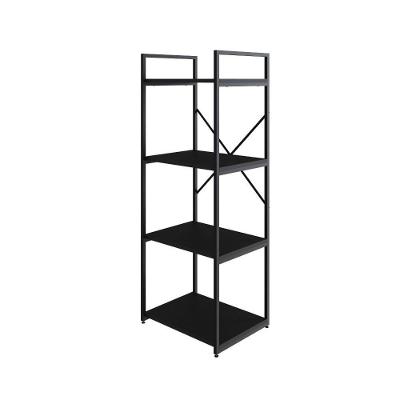 Estante C/04 Prateleiras 118x45x33cm Yon Preto Tx/est.preta Preto Tx/est.preta