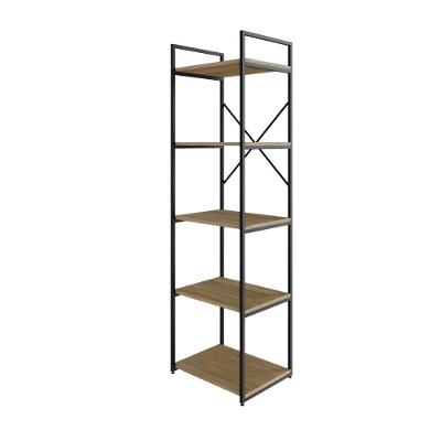 Estante C/05 Prateleiras 152x45x33cm Yon Vermont Oak/est.preta Vermont Oak/est.preta