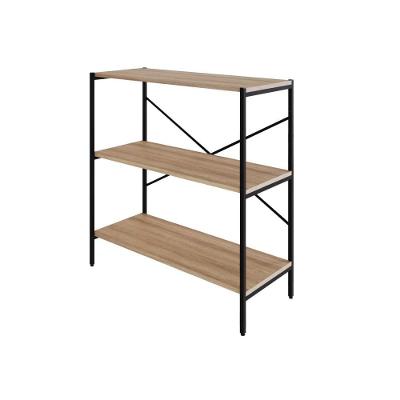 Estante C/03 Prateleiras 84x80x33cm Tub Tueh883 Lâmina Mel - Est.preta Lâmina Mel / Est.preta