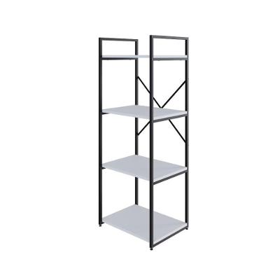 Estante C/04 Prateleiras 118x45x33cm Yon Branco Tx/est.preta Branco Tx/est.preta