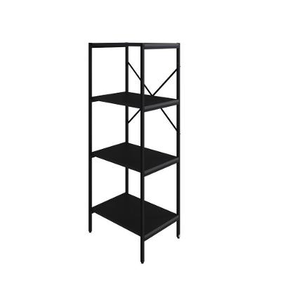 Estante C/04 Prateleiras 118x45x33cm Tub Tueh1144 Preto ônix - Est.preta Preto ônix / Est.preta