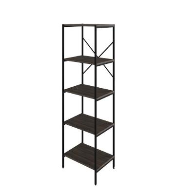 Estante C/05 Prateleiras 152x45x33cm Tub Tueh1545 Nogal - Est.preta Nogal / Est.preta