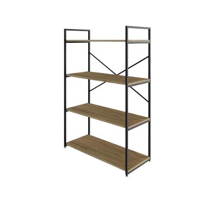 Estante C/04 Prateleiras 118x80x33cm Yon Vermont Oak/est.preta Vermont Oak/est.preta