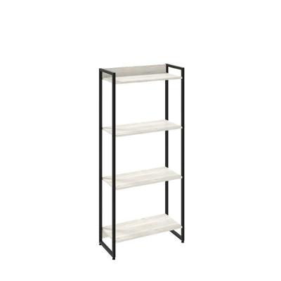 Estante Dynamica 60x30x146cm C/04 Prateleiras Snow / Est.preta Snow / Est.preta