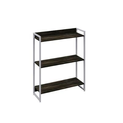 Estante Dynamica 80x30x104cm C/03 Prateleiras Carvalho Dark / Est.branca Carvalho Dark / Est.branca