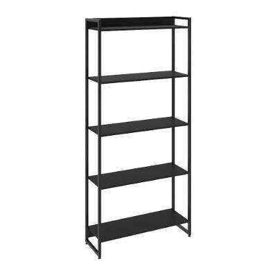Estante Dynamica 80x30x187cm C/05 Prateleiras Preto ônix / Est.preta Preto ônix / Est.preta