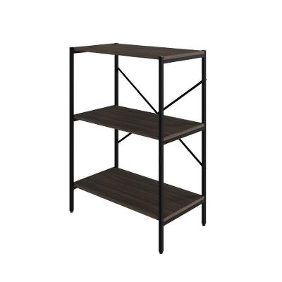 Estante C/03 Prateleiras 84x60x33cm Tub Tueh863 Nogal - Est.preta Nogal / Est.preta