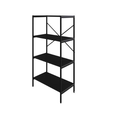 Estante C/04 Prateleiras 118x60x33cm Tub Tueh1164 Preto ônix - Est.preta Preto ônix / Est.preta