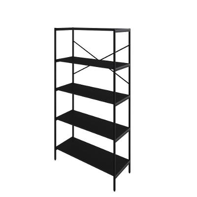 Estante C/05 Prateleiras 152x80x33cm Tub Tueh1585 Preto ônix - Est.preta Preto ônix / Est.preta