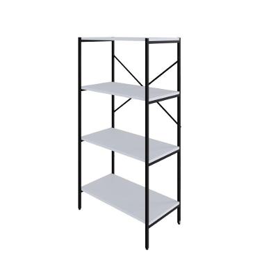 Estante C/04 Prateleiras 118x60x33cm Tub Tueh1164 Branco Chess - Est.preta Branco Chess / Est.preta