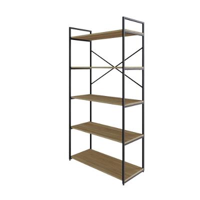 Estante C/05 Prateleiras 152x80x33cm Yon Vermont Oak/est.preta Vermont Oak/est.preta