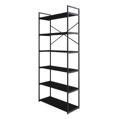 Estante Alta C/06 Prateleiras 185x80x33cm Yon Preto Tx/est.preta Preto Tx/est.preta