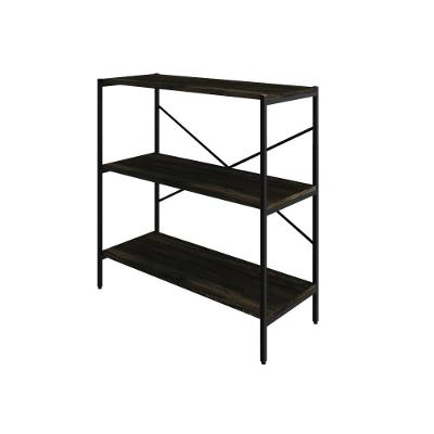 Estante C/03 Prateleiras 84x80x33cm Tub Tueh883 Carvalho Dark - Est.preta Carvalho Dark / Est.preta