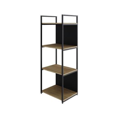 Estante C/04 Prateleiras 118x45x33cm C/fundo Yon Vermont Oak/est.preta Vermont Oak/est.preta