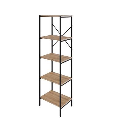 Estante C/05 Prateleiras 152x45x33cm Tub Tueh1545 Lâmina Mel - Est.preta Lâmina Mel / Est.preta
