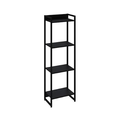 Estante Dynamica 45x30x146cm C/04 Prateleiras Preto ônix / Est.preta Preto ônix / Est.preta